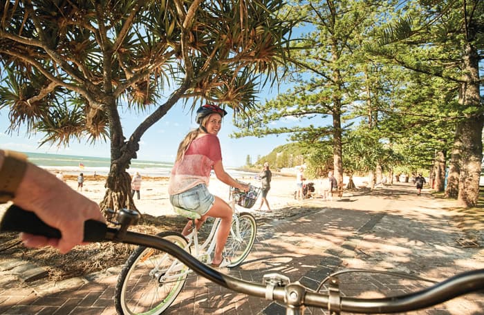 Bike ride along the beach